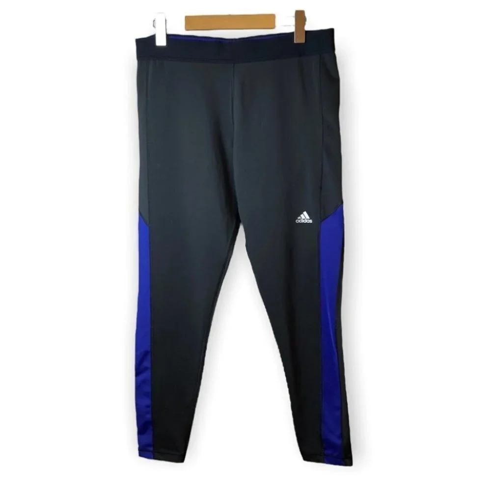 Adidas Techfit  Climalite Medium Compression Black & Purple Leggings